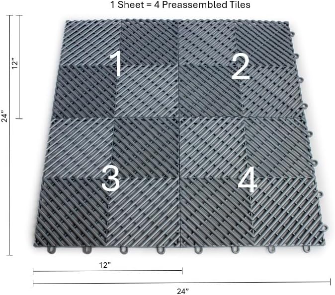 Big Floors RaceDeck Free-Flow Interlocking Garage Flooring Tiles, Self-Draining - Image 2