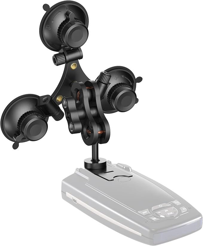 Radar Detector Mount, Triangular Suction Cup Mount, Windshield Radar Detector by SYGGDERS