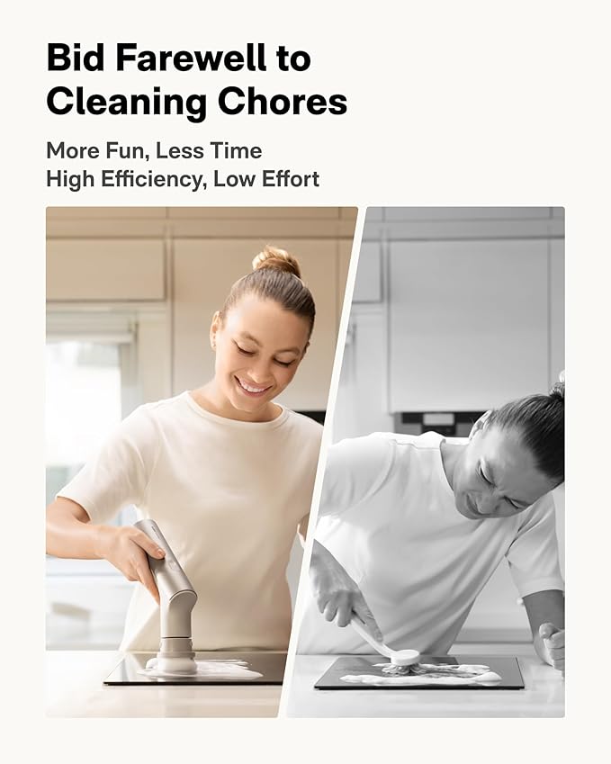 HOTO Cordless Electric Spin Scrubber, IPX7 Full Body Waterproof Dish Scrubber - Image 6