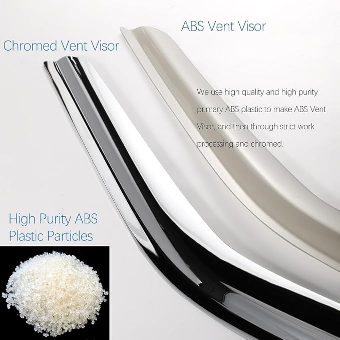 Chrome Side Window Visor Wind Vent Deflector fit - Image 4