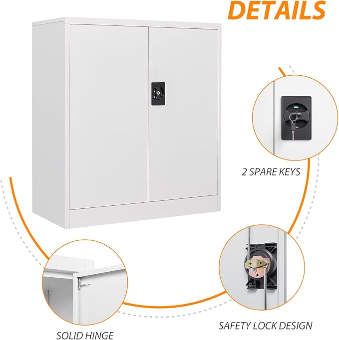Metal Storage Cabinet, Lockable Storage Cabinet - Image 4