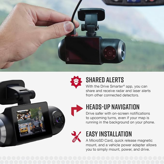 Cobra Smart Dash Cam with Interior Cam - Image 4