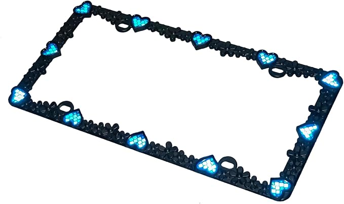 Creathome 3D Daisy Heart License Plate Frame from Pure Zinc Alloy Metal Perfect - Image 9