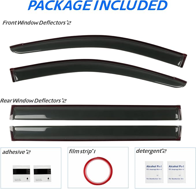 Rain Guard Fit for 2008-2020 Dodge Grand Caravan, 2008-2016 Chrysler Town & - Image 6