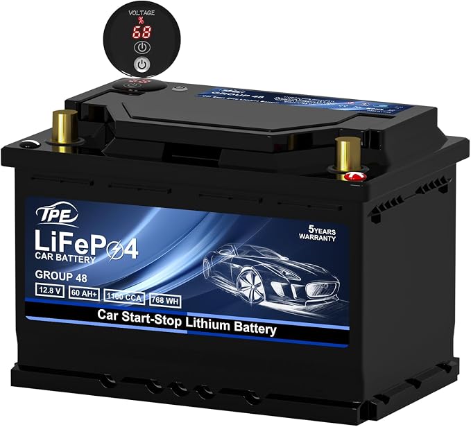 Group48 LiFePO4 Lithium-ion Car Battery Lightweight Design Auto Lithium Battery by TPE