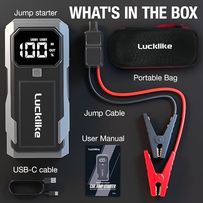 Lucklike Car Battery Jump Starter Portable, Jump Starter Battery Pack - Image 9