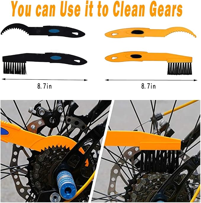 10pcs Bike Cleaning Kit, Bicycle Clean Brush Tool Including Chain Cleaner - Image 7