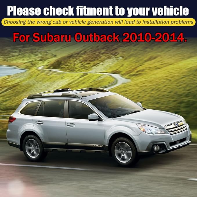 Rain Guards for Subaru Outback 2010-2014, Tape-on Side Window Deflectors - Image 6