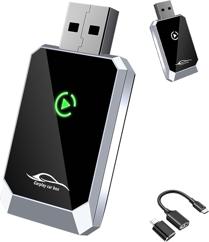 Mini Wireless Carplay Adapter for iPhone&Android Auto 2-in-1, 2025 Upgrade by BeeMingle