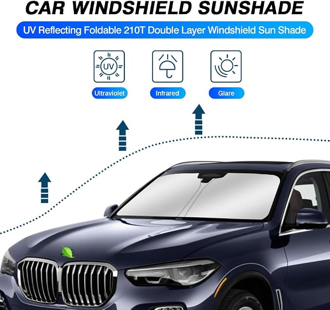 KUST Windshield Sun Shade for BMW X5 2019-2025 2026 Accessories Window Shade - Image 2