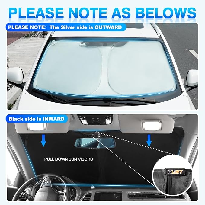 KUST Windshield Sun Shade for 2010-2017 Buick Enclave Accessories Custom Fit - Image 5