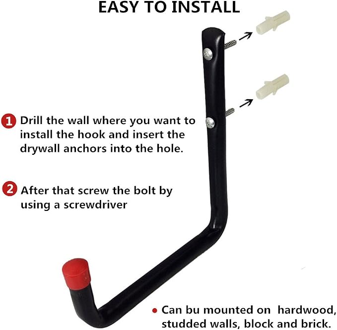 Wall Mount Utility Hooks Heavy Duty Steel Garage Storage Hanger Multi-Tools - Image 5