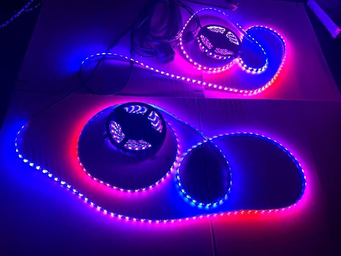 Black Out Full Tinted Smoked LEDs x4PCS 5FT 1.4Meters 60" RGB Dream Color - Image 7