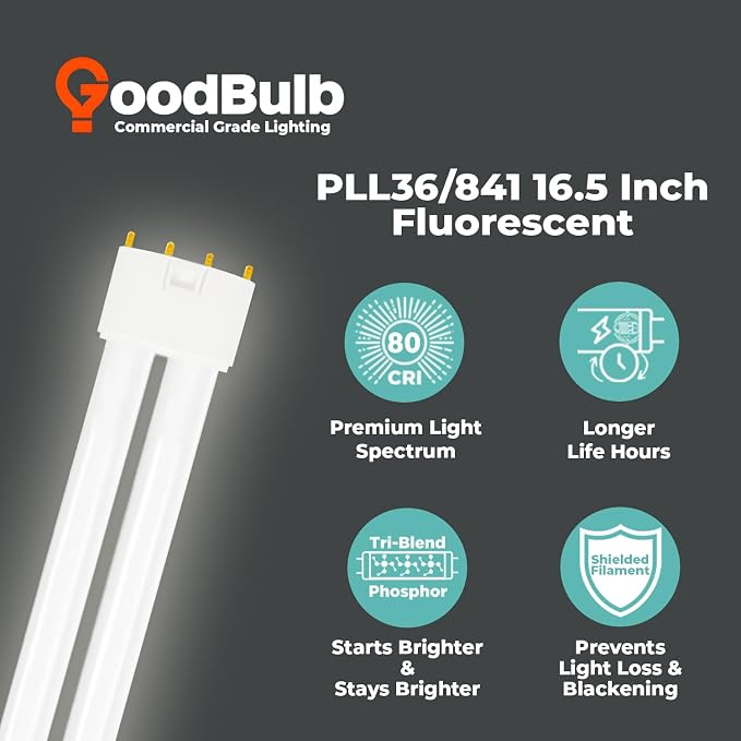 GoodBulb PLL36/841 36W 16.5" Twin Tube Compact Fluorescent Light Bulb 4-pin - Image 4