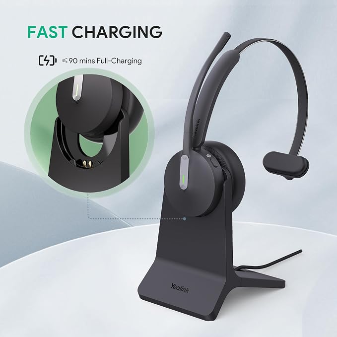Yealink BH70 with Stand Wireless Bluetooth Headset with Microphone - Image 3