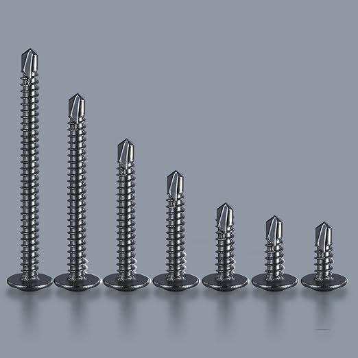 #8×1-1/4” for Sheet Metal Self-Tapping Screws 410 Black Stainless Steel Truss - Image 5