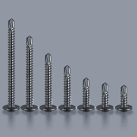 #8×1-1/2” for Sheet Metal Self-Tapping Screws 410 Black Stainless Steel Truss - Image 5