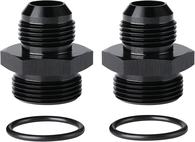 12AN Male Flare to 16AN ORB O-ring Boss Fuel Pump Rail Adapter Fitting Aluminum by Podavelle