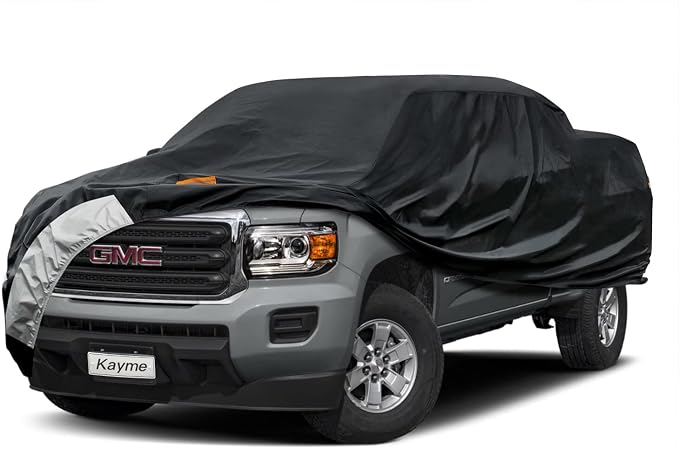 Kayme 7 Layers Truck Cover Fit GMC Canyon Crew Cab/Extended Cab, Waterproof All by kayme