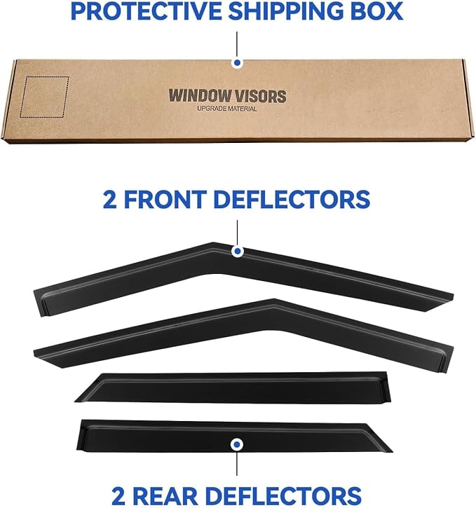 Window Visors Rain Guards for 2020-2025 Ford Explorer, Out-Channel Window Vent - Image 5
