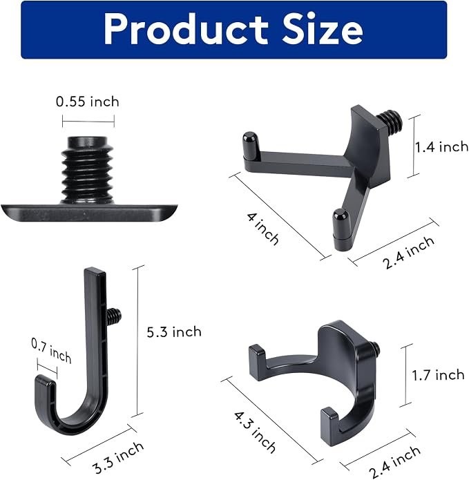 6 Pcs ABS Storage Shed Tool Hooks, Heavy Duty Shed Accessories & Hooks - Image 3