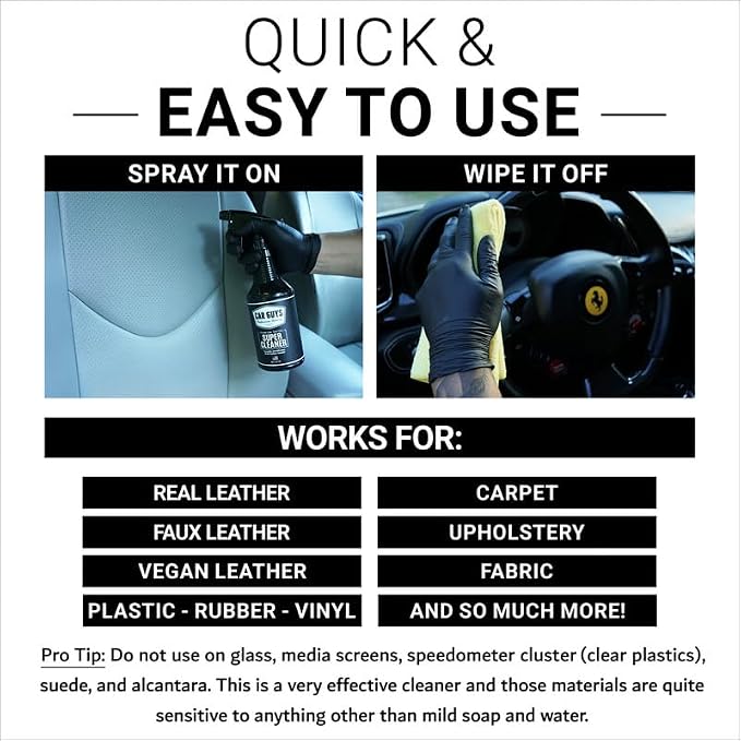CAR GUYS Super Cleaner | Effective Car Interior Cleaner | Leather Car Seat - Image 3