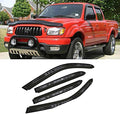 4pcs Outside Mount Style Window Rain Guards Durable Side Wind Deflectors Dark by Deebior