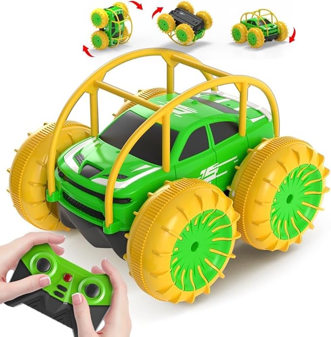 MaxTronic Amphibious Remote Control Car, Rechargeable RC Cars Toy 360° Flips by MaxTronic