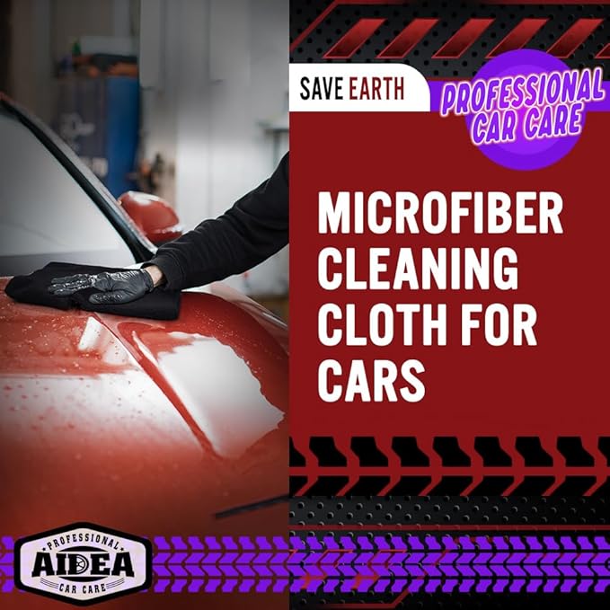 AIDEA Microfiber Cleaning Cloth Black 20PK, Microfiber Towels - Image 4