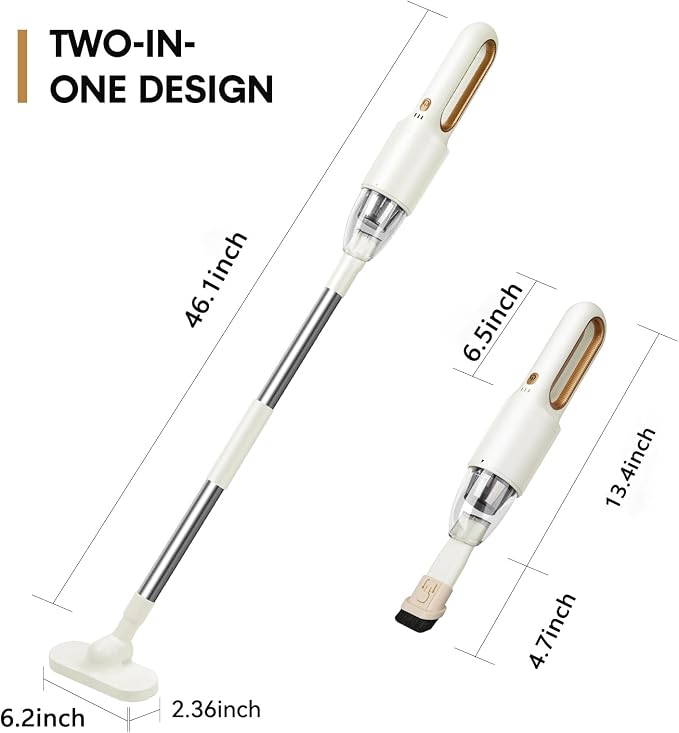 2-in-1 Mini Cordless Vacuum Cleaner, Handheld Vacuum Cleaner, USB Rechargeable - Image 7