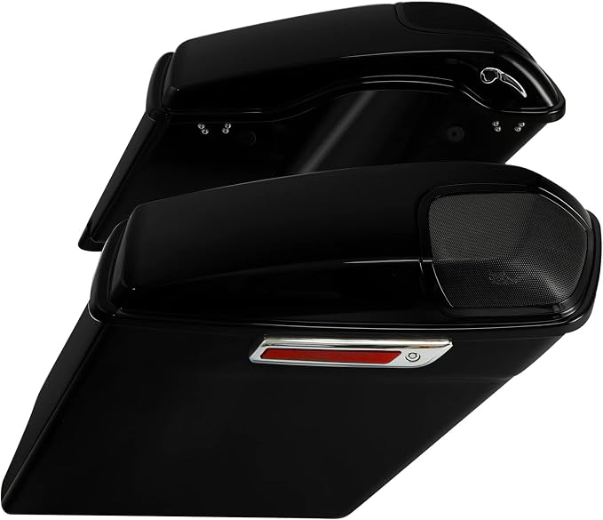 XFMT 5 Inch Stretched Extended Saddlebags W/5"x7" Speaker Grill - Image 2