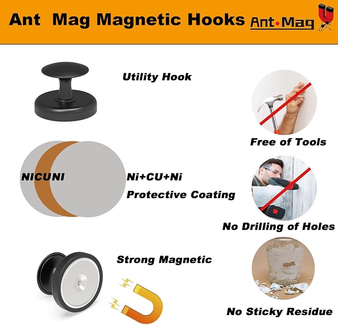 Ant Mag Magnetic Hooks Heavy Duty 160lbs - Image 4