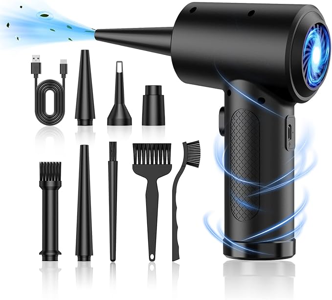 Electric Air Duster & Blower, 000RPM Compressed Air Duster by COMOBELIEF