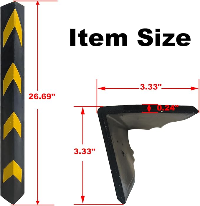 27" Rubber Garage Wall Protector Corner Guard - Image 3