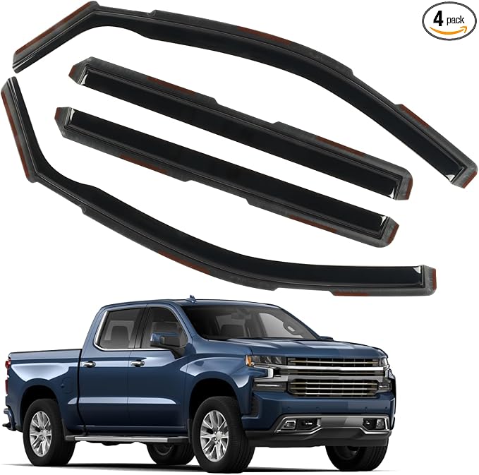 in Channel Window Rain Guards for 2019-2025 Chevy Silverado/GMC Sierra 1500 by CHYKORLA