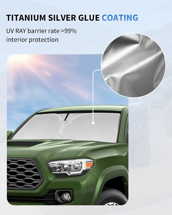 for Toyota Tacoma Windshield Sun Shade 2016-2021 2022 2023 2024 2025 2026 - Image 3