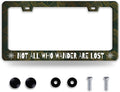 Not All Who Wander are Lost License Plate Frame Funny Golden Mountains License by BRAGHRTED