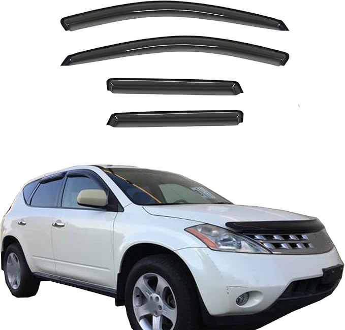 Smoke Sun/Rain Guards Window Visors Compatible by GLDIFA