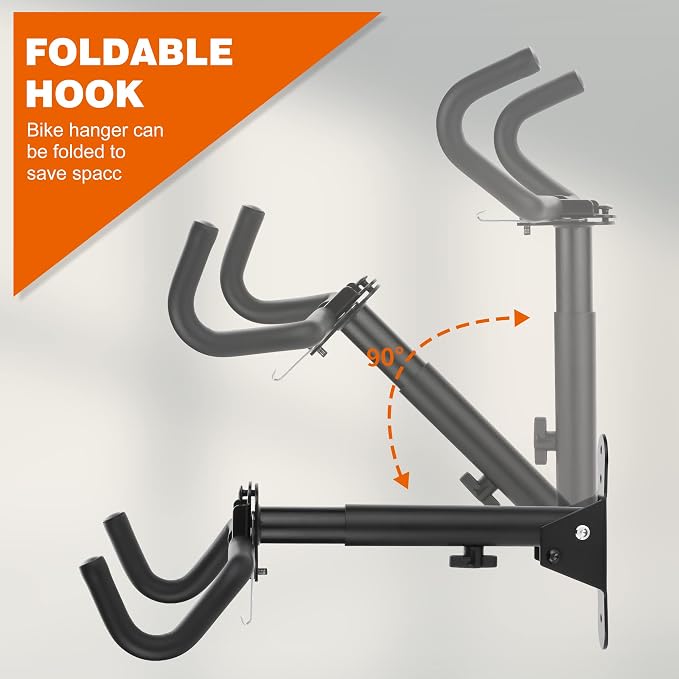 2PACK Bike Rack Garage Bike Wall Mount Bicycle Wall Hanger Bike Hook Bike - Image 4