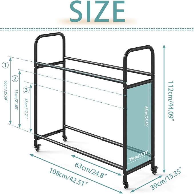 Hershii Tire Storage Rack Standing Garage Storage Shelf Organizer - Image 3