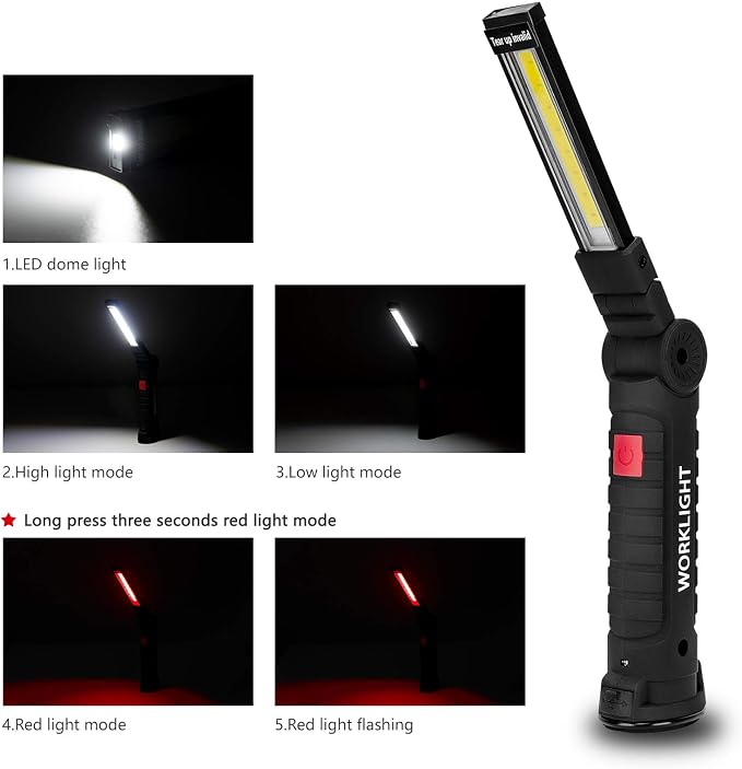 Gifts for Men 4Pack LED Flashlight, Rechargeable Work Lights - Image 3
