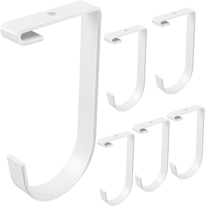 6-Pack Heavy Duty Flat Hook Accessory by Saderoy