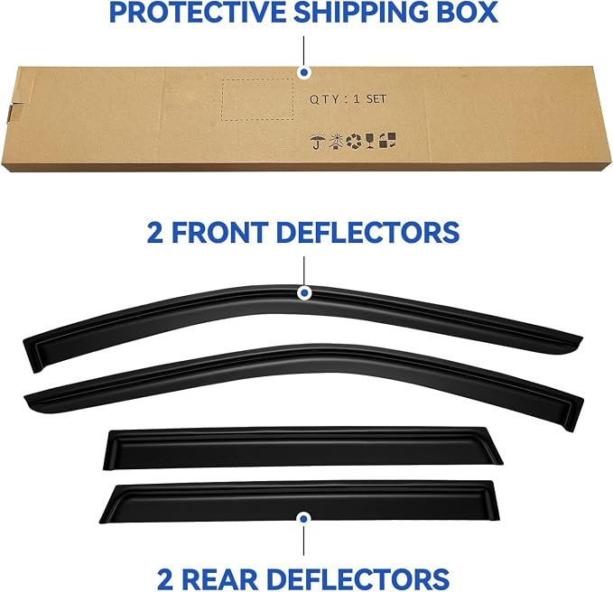 Window Visors Rain Guards Shield - Image 6