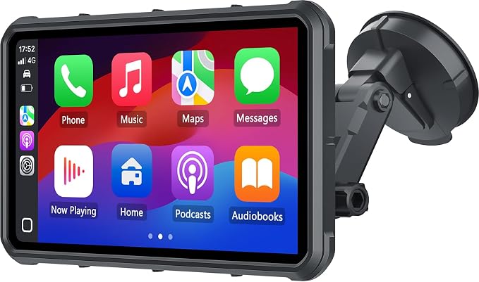 Portable Apple Carplay Screen for Car, Secure Strong Bracket, Navigation by EOYAA