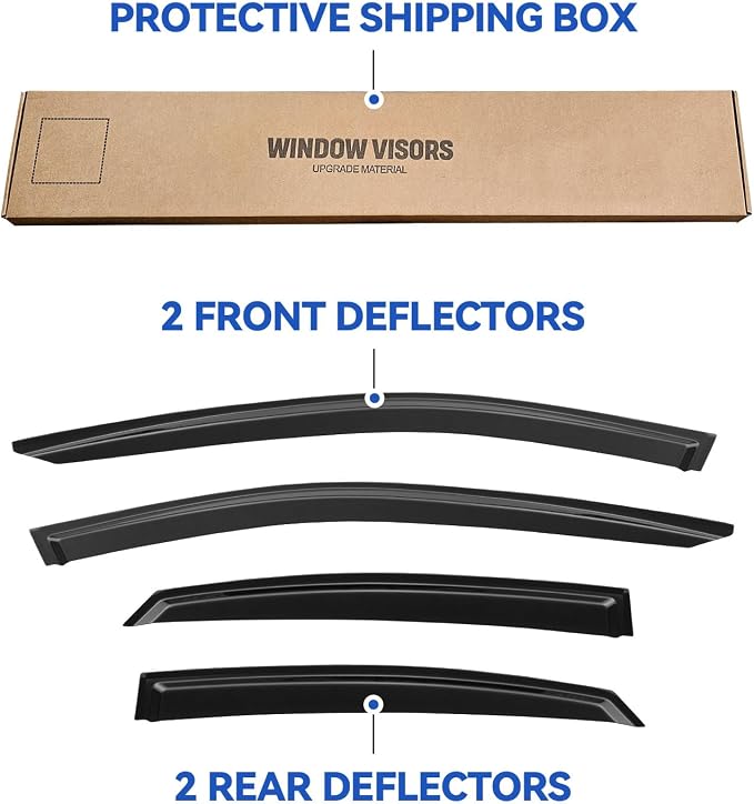 Window Visors Rain Guards for 2019 2020 2021 2022 2023 2024 Kia Forte, - Image 6