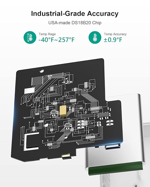 WiFi Thermometer Freezer Alarm, Email Alert, App Notification, Data Record - Image 9