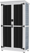 GDLF Outdoor Storage Cabinet Wood & Metal Garden Shed by GDLFGoodLife