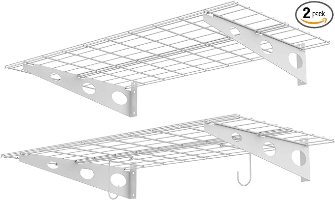 WALMANN 2 Pack Garage Wall Shelves, 2 x 4 ft/24 * 48 inch Wall Mounted Storage by WALMANN