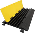CXRCY Cable Ramp 1 Pack of 5 Channel PVC Rubber Cable Protector, 18000lbs by CXRCY