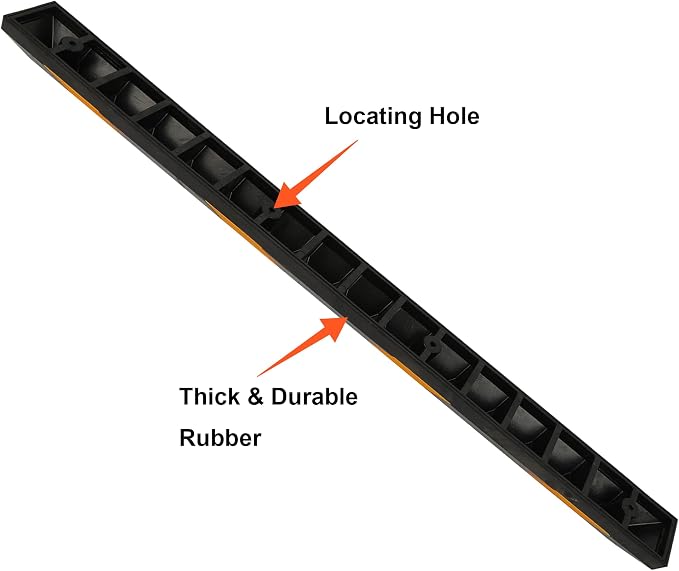 OrangeStar 72" Rubber Parking Curb, Heavy Duty Garage Floor Wheel Stopper - Image 3